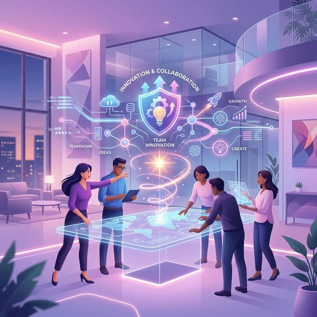 Professional team collaboration and innovation